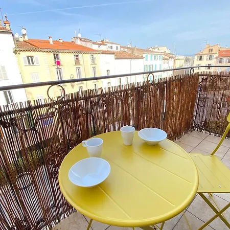 公寓 06bj - Beautiful Air-conditioned Duplex With Balcony 昂蒂布