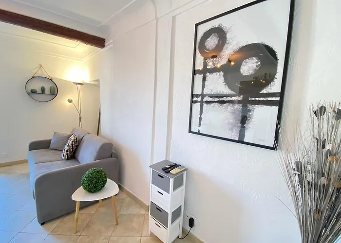 06bj - Beautiful Air-conditioned Duplex With Balcony 昂蒂布