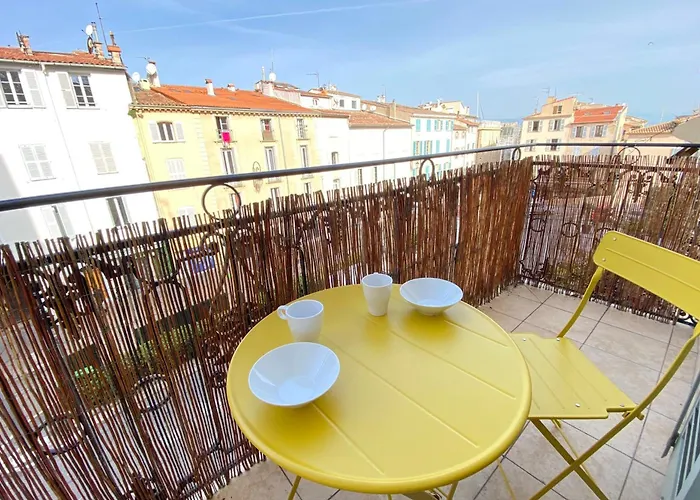 公寓 06bj - Beautiful Air-conditioned Duplex With Balcony 昂蒂布